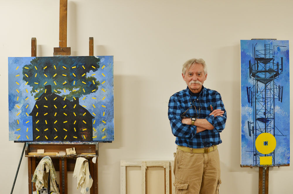 Richard Emery Nickolson in his studio